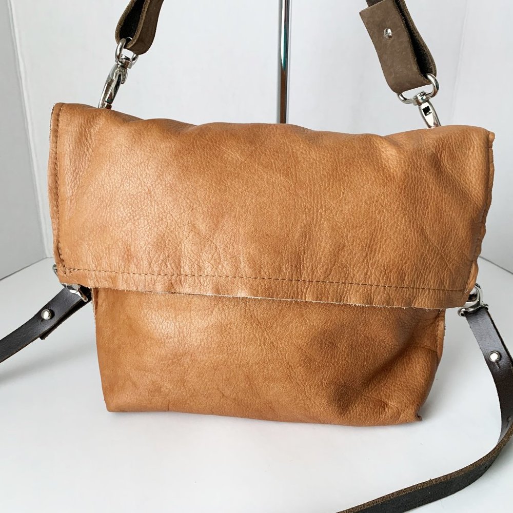Ellen Truijen Small 4-Ways Bag Camel Brown Leather